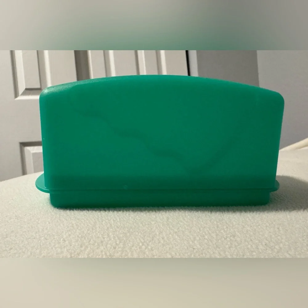 Tupperware Impressions 1 lb. Butter Dish Vintage Teal Green